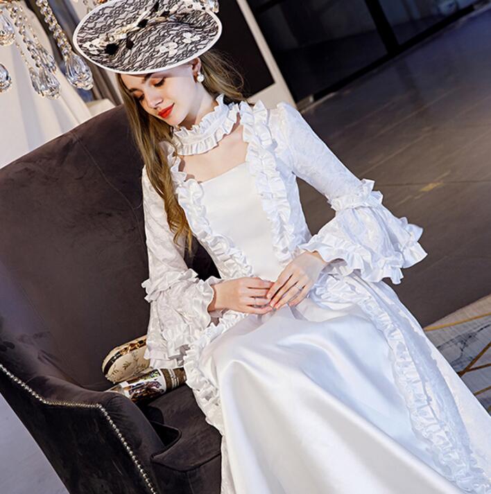 華やか お姫様ドレス 女王様ドレス 学園祭ハロウィン 演出服 ロングドレス 王族服 司会 演奏会 ヨーロッパ風 中世貴族風 フレア袖 貴族ドレス 宮廷 礼服 パーティードレス 舞踏会 ステージ 舞台 ジュリエット 文化祭 演劇 オペラ声楽 撮影 ワンピース貴婦人 プリンセスライン