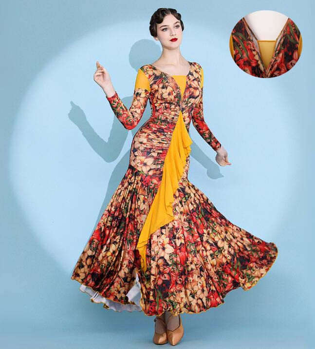 社交ダンス レッスンウェア 花柄 楽天市場】□ダンスセットアイテム・クリエイトサン□(社交ダンス/社交