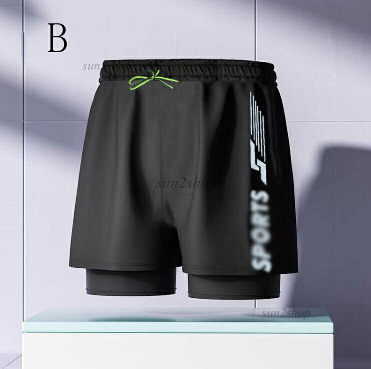 【送料無料】水着 メンズ 上下セット サーフパンツ 紫外線対策 ラッシュガード UV対策 スポーツウェア フィットネス 長袖 体型カバー 水陸両用 2点セット レギンス UVカット 水泳 競泳 競泳水着 ビーチ スイミング 男性 大きいサイズ