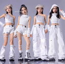 【送料無料】キッズダンス キッズ 2点セット 女の子 k-pop チアガール セットアップ パンツセット ヒップホップ 体操 チアリーダー ズボン ファッション...