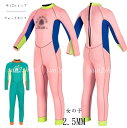 【送料無料】2.5mm ウェットスーツ キッズ 連体水着 子供 女の子 バックジップ ダイビング 水遊び サーフィン ことも ジュニア マリンスポーツ セミドラ...