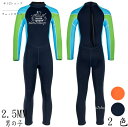 【送料無料】2.5mm ウェットスーツ キッズ 連体水着 セミドライ フルスーツ 男の子 バックジップ ジュニア ダイビング 子供 おしゃれ シュノーケリング ...