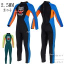 【送料無料】2.5mm ウェットスーツ キッズ 連体水着 男の子 バックジップ ダイビング 子供 セミドライ カワイイ フルスーツ シュノーケリング ジュニア ...