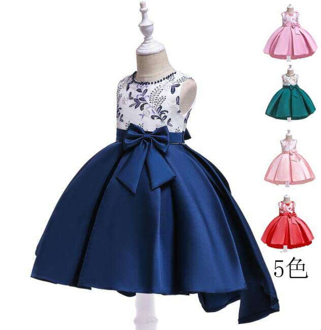 プリンセス ワンピース ジュニア 子供服 女の子 フォーマル パーティードレス 可愛い ノースリーブ 子..