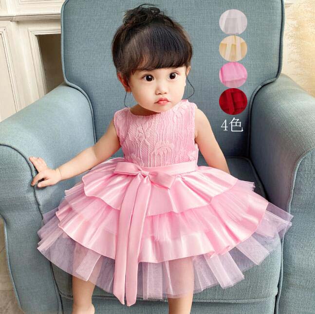 Rakuten - 女の子 フォーマル キッズドレス 子供ドレス 子ども パーティードレス 子供服 ジュニア プリンセス風 ノースリーブ リボン 可愛い 洋服 ワンピース イベント ファスナー 演奏会 ピアノ 卒業式 メッシュ 音楽会 七五三 演出 結婚式 お祝い 誕生日 プレゼント dress 70~90cm