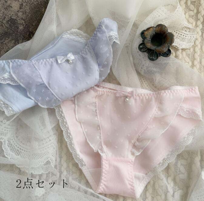 快適 ショーツ セット インナー 睡眠 三角 パンティ 可愛い 下着 すっぽり 美尻 スタンダード 女性用 リボン 2枚セット ショーツのみ 中学生 少女 パンツ 肌着 ショーツ セット 抗菌防臭 通気 大きいサイズ レディース 高校生 大人 プレゼント お誕生日 クリスマス M L XL