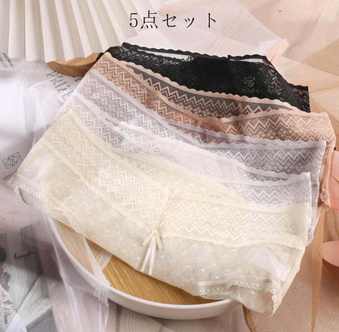 Rakuten - すっぽり 女性用 ショーツのみ 通気 パンティ 可愛い スタンダード 5枚セット 下着 リボン 美尻 ショーツ セット 抗菌防臭 パンツ 肌着 ショーツ セット 少女 快適 インナー 睡眠 三角 中学生 大きいサイズ レディース 高校生 大人 プレゼント お誕生日 クリスマス M L XL