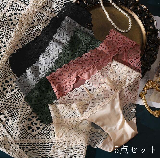 パンティ 可愛い 快適 インナー 睡眠 パンツ 肌着 すっぽり 女性用 ショーツのみ 通気 スタンダード 5..