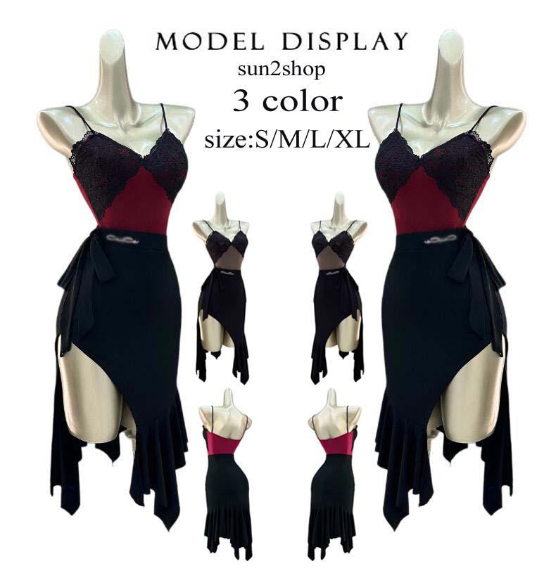 【新品登場】ラテンドレス 高品質 タンゴ タップダンス チャチャ 2点セット 社交ダンスドレス ワンピース ラテンダンスドレス ルンバ 競技用 ラテン ダンドレス おしゃれ トップス+スカート サンバ衣装 レッスン着 社交ダンス衣装 フリンジ 舞台 ゴージャス 大量注文可 S-XL