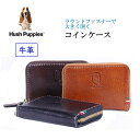 Hush Puppies 財布 メンズ ハッシュパピー HushPuppies ルクス 小銭入れ コインケース 本革 牛革 ラウンドファスナー 犬 ステッチ 送料無料 本革 ハッシュパピー メンズ 男女兼用 プレゼント 父の日 財布