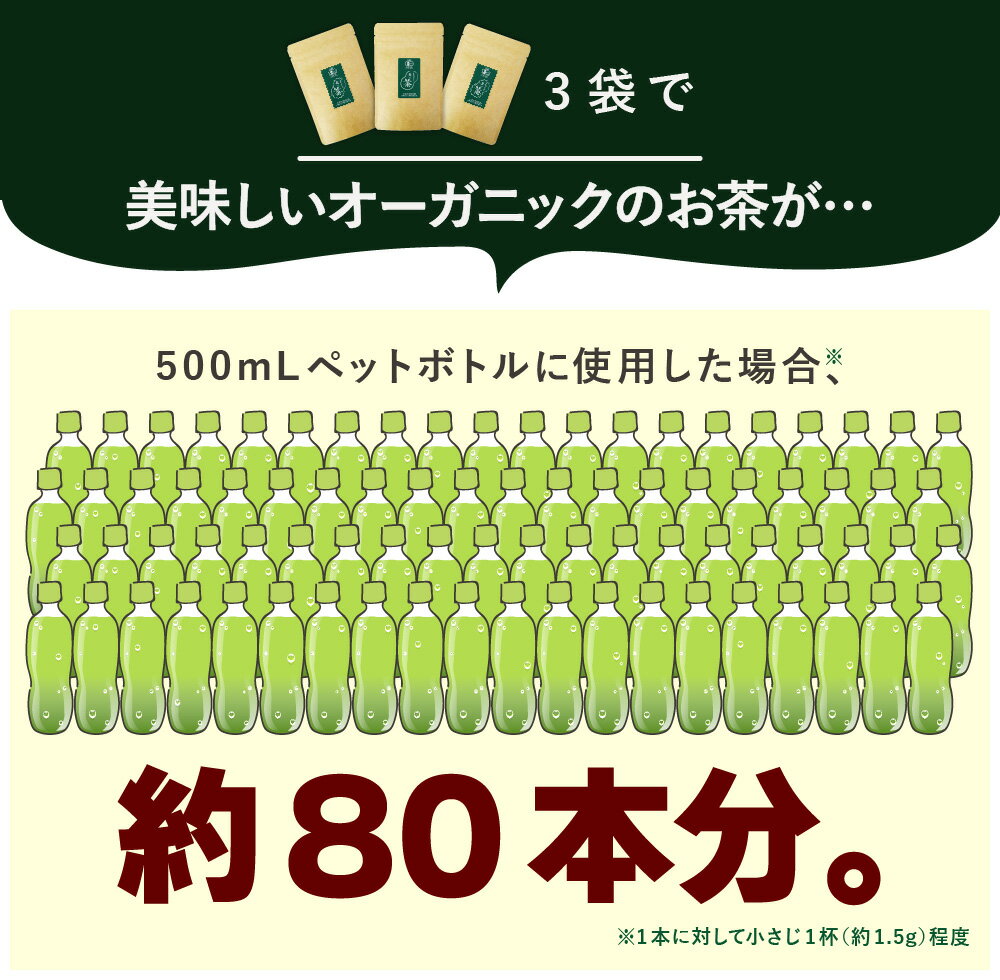 まるごと食べ茶 40g×3袋 送料無料 国産 カテキン たっぷり 粉末緑茶 農薬不使用・有機JAS認定 【メール便送料無料・代引不可】【出荷目安：ご注文後1〜2週間】