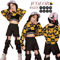キッズダンスダンス衣装へそ出しTシャツ&タンクトップ2点セットヒップホップレッスン着練習着ダンストパーカーダンスプルオーバー英文字プリントショート丈フード付パーカーカジュアルダンス服個性派舞台演出服コスチューム文化祭送料無料●4805●
