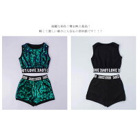 キッズダンス衣装トップス&ショーツ舞台演出服イベント