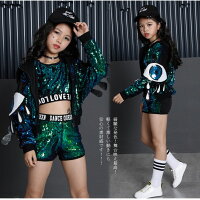 キッズダンス衣装トップス&ショーツ舞台演出服イベント