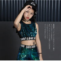キッズダンス衣装トップス&ショーツ舞台演出服イベント