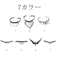 レースネックレスチョーカーレースヘアバンド首輪レディース