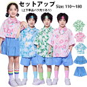 【2980円以上購入で10%OFF!】キッズダンス衣装 セットアップ プリント フラワー ボタニカル 柄 キッズ ダンス 衣装 ガールズ ボーイズ バラ売り 単...