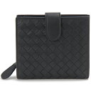 訳あり 札入れ内部に異物感あり Bottega Veneta ボッテガヴェネタ 二つ折り財布 メンズ ブラック 121059V3UN18803 INTRECCI...