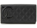 シャネル CHANEL 長財布 50077-Y03880-C2054 カンボンライン ブラック 新品