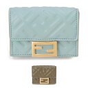 訳あり 背面左側に革はがれあり FENDI フェンディ 折財布 三つ折り財布 ブルー レディース FD8M0395-AT00-F1PQI FFモチーフ(4)