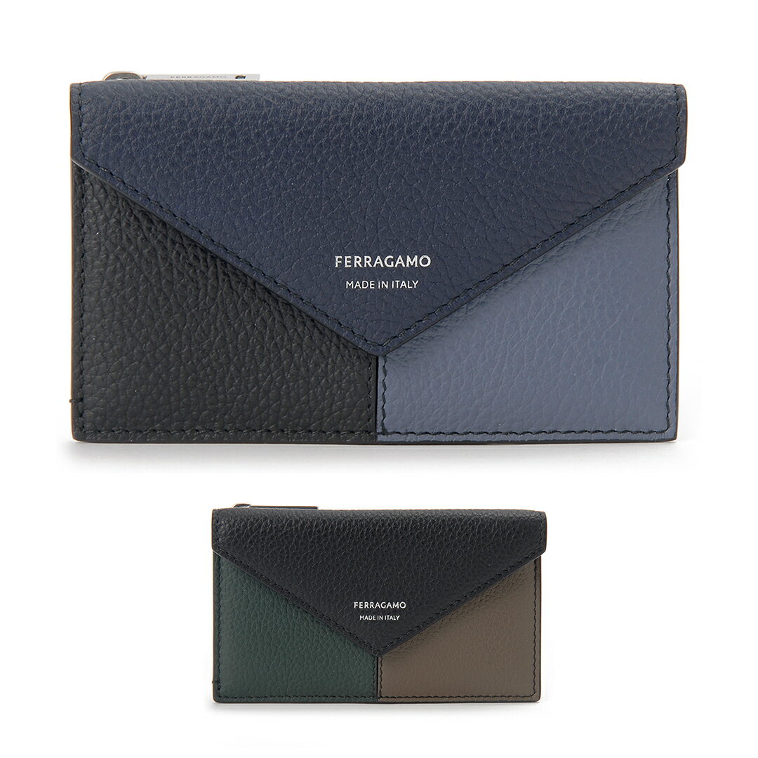 フェラガモ 定期入れ（メンズ） Ferragamo フェラガモ カードケース メンズ 66 1684 FERRAGAMO COLOR BLOCK