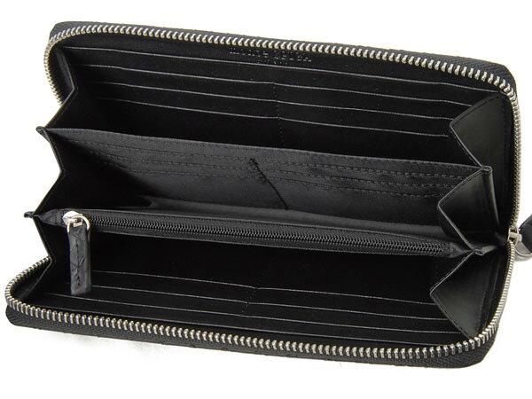 訳あり 小さな汚れ、縫製不良あり モンテスピガ monte SPIGA ラウンドファスナー長財布 MOSQS313BK ブラック メンズ 財布 新品