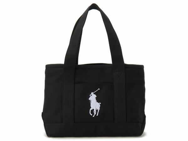 訳あり 縫製不良 ポロ ラルフローレン Polo Ralph Lauren トートバッグ 959011A キャンバス トート MD ミディアム ブラック 新品