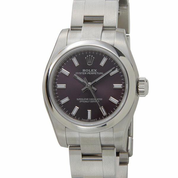 ロレックス ROLEX 176200 オイスターパーペチュアル レディース 腕時計 レッドグレープ×シルバー 新品 当店5年保証