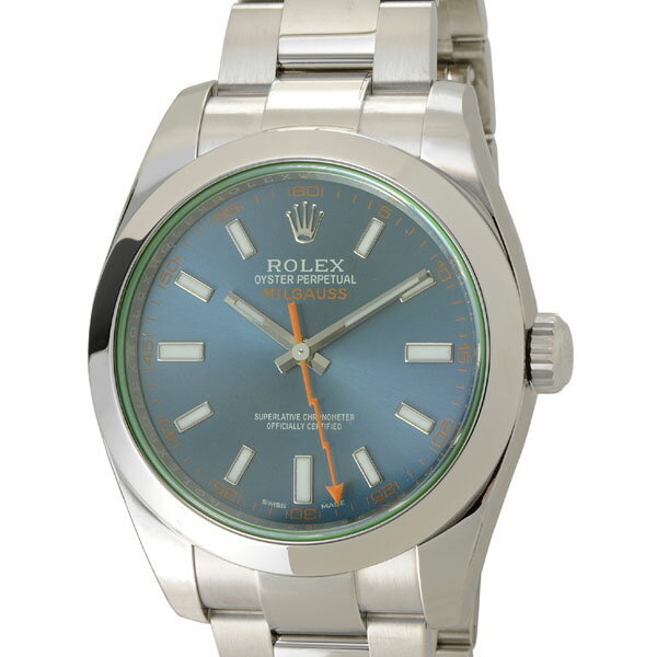 ロレックス ROLEX 116400GV BLUE ミルガウス ブルー×シルバー メンズ 腕時計 新品 当店5年保証