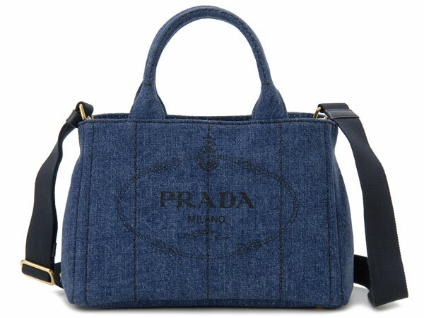 プラダ ショルダーバッグ（レディース） プラダ PRADA トートバッグ 1BG439 AJ6 F0008 CANAPA カナパ 2WAY ショルダーバッグ デニム