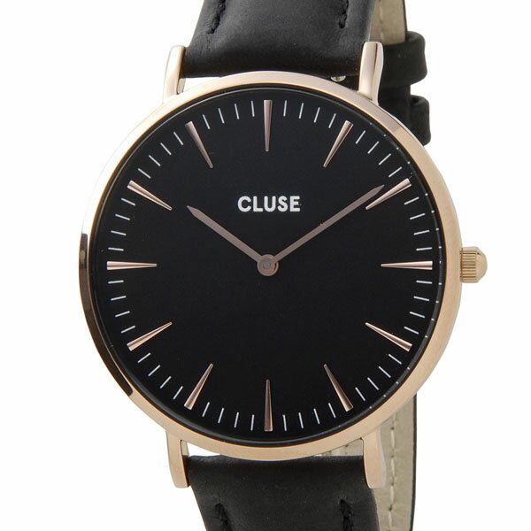 クルース レディース腕時計 CLUSE CL18001 ラ・ボエーム 38mm ローズゴールド×ブラック 新品