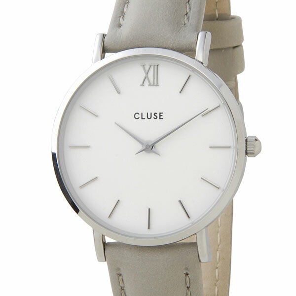 クルース レディース腕時計 CLUSE CL30006 ミニュイ 33mm シルバー ホワイト×グレー 新品