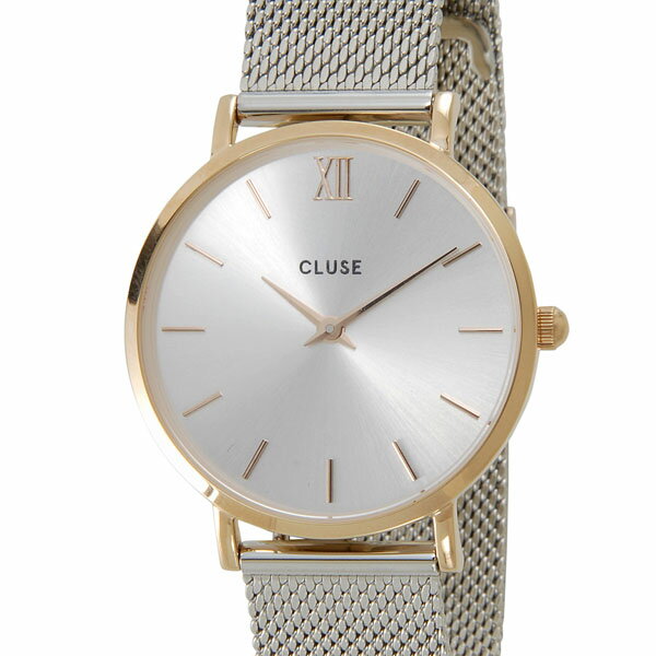 CLUSE クルース レディース腕時計 CL30025 MINUIT ミニュイ 33mm メッシュ シルバー/ローズゴールド 新品