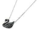 スワロフスキー ネックレス レディース SWAROVSKI 5347330 スワン ペンダント ブラック×シルバー 新品