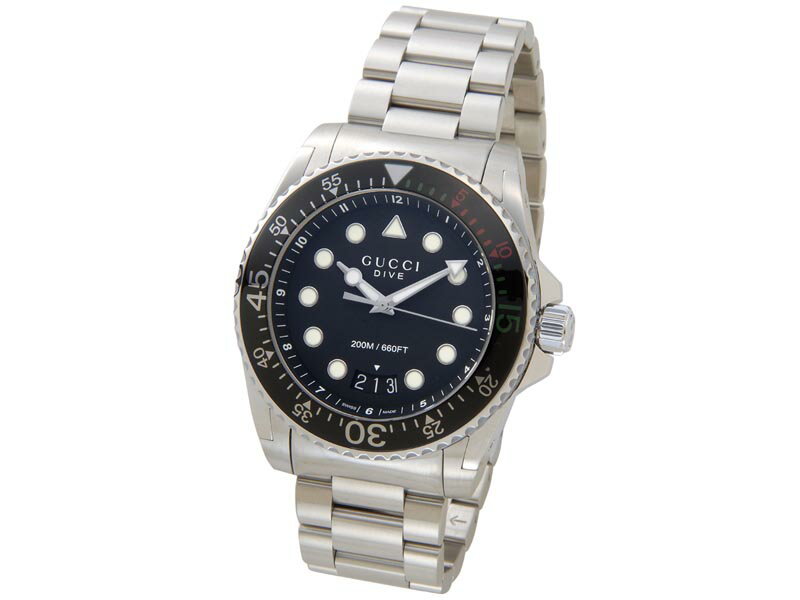 グッチ GUCCI 時計 YA136208 Swiss Dive ダイブ ブラック メンズ 腕時計 送料無料