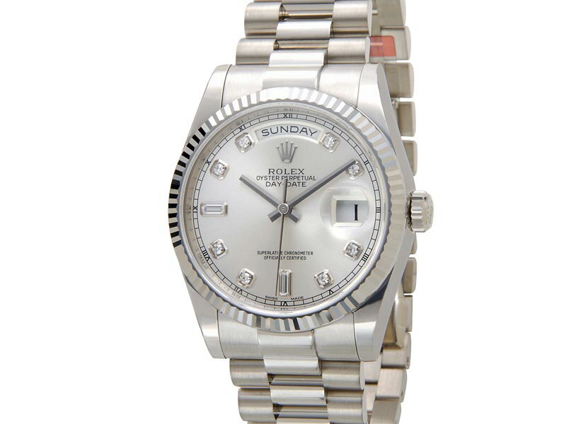 ロレックス ROLEX デイデイト 118239A 8Pダイヤモンド シルバー メンズ 腕時計 新品 DAY-DATE 当店5年保証