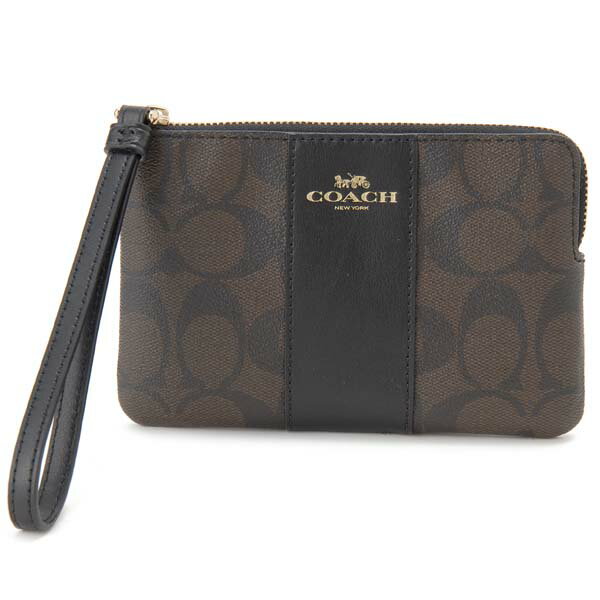 楽天スーパーSALE 10%OFF コーチ COACH ポーチ F58035 IMAA8 シグネチャー 化粧ポーチ 小物入れ ブラック 黒 新品