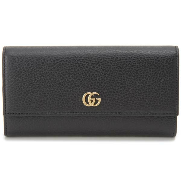 グッチ 財布（レディース） グッチ GUCCI 長財布 レディース ブラック 456116 CAO0G 1000 PETITE MARMONT プチマーモント 財布