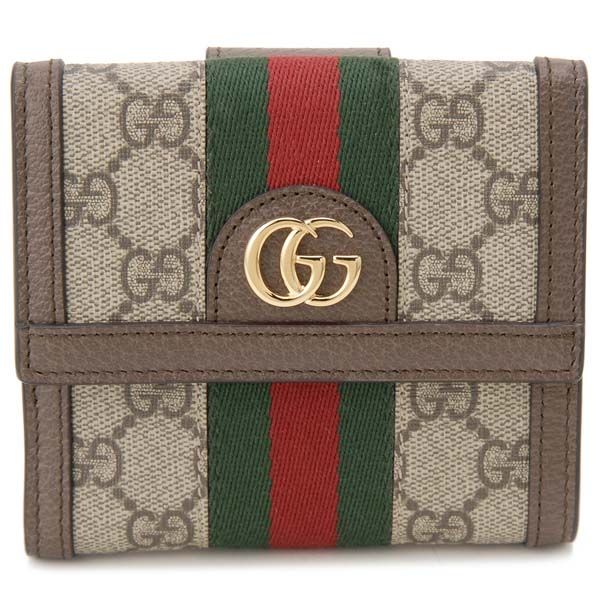 グッチ GUCCI 二つ折り財布 レディース ベージュ 523173 96IWG 8745 OPHIDIA オフィディア 財布