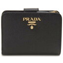 プラダ 財布（レディース） プラダ PRADA 二つ折り財布 レディース 1ML018 QWA F0002 サフィアーノ NERO ブラック 財布