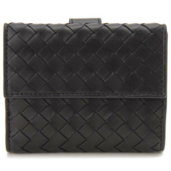 ボッテガ・ヴェネタ Bottega Veneta 二つ折り財布 レディース ブラック 382576 V001N 1000 イントレチャートのサムネイル