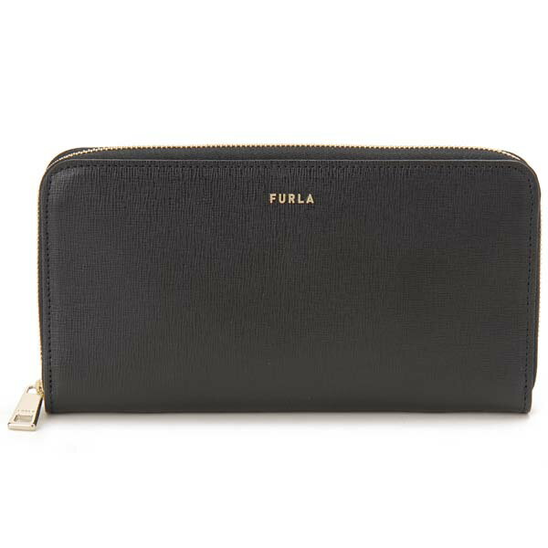 訳あり 箱潰れ、正面ロゴ「F」がずれている フルラ FURLA ラウンドファスナー長財布 レディース ブラック 黒 PCX7UNO B30 O60