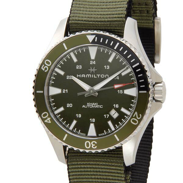 カーキ 腕時計（メンズ） お買い物マラソン ポイント5倍 ハミルトン HAMILTON メンズ 腕時計 カーキネイビースキューバオート グリーン H82375961 Khaki Navy