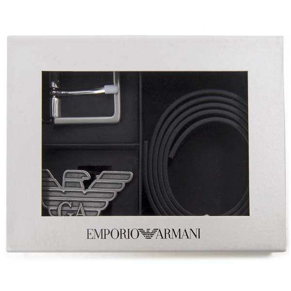 エンポリオアルマーニ EMPORIO ARMANI ベルト セット メンズ 2バックル ギフトボックス