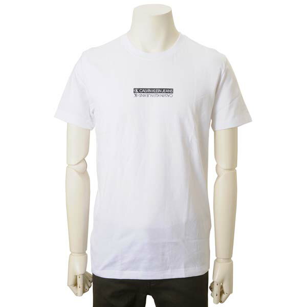 カルバン・クライン Tシャツ メンズ カルバンクラインジーンズ CALVIN KLEIN JEANS Tシャツ メンズ ホワイト J30J317063 YAF ロゴTシャツ 半袖