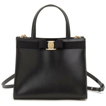 フェラガモ Ferragamo トートバッグ レディース ブラック 21-I290-734058 MD TOTE 2WAYショルダーバッグ