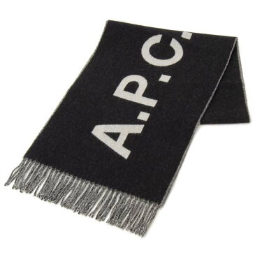 楽天スーパーSALE 10%OFF A.P.C. アーペーセー マフラー メンズ レディース ブラック WOANE M15163 LZZ ウール100% 大判ストール