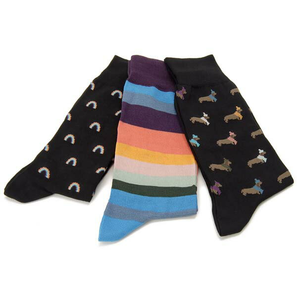Paul Smith ポールスミス 靴下 ソックス メンズ ブラック 3足セット M1ASOCK GPACK479 SOCKのサムネイル