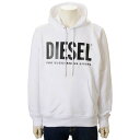 楽天s-select月末特別セール ポイント10倍 DIESEL ディーゼル パーカー メンズ ホワイト A02813 0BAWT 100 フーディー プルオーバーパーカー