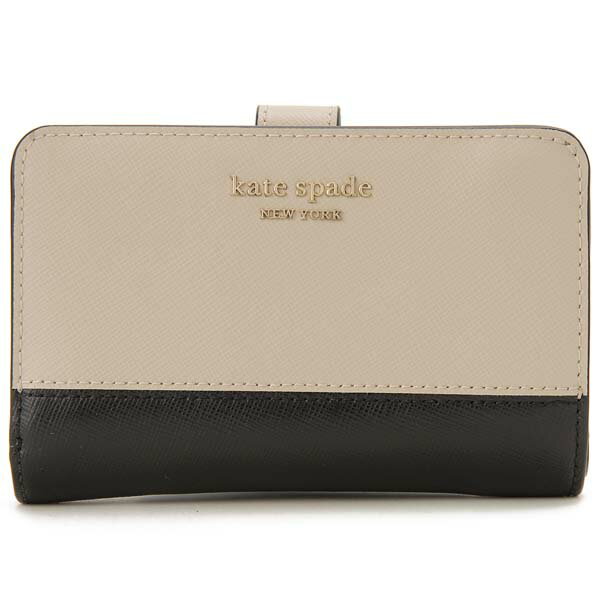 ケイト・スペード ニューヨーク 革二つ折り財布 レディース KATE SPADE ケイトスペード 二つ折り財布 レディース ベージュ PWR00279 195 スペンサー